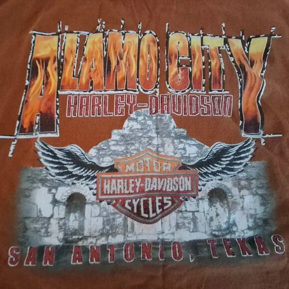 Harley Davidson Alamo City, San Antonio Texas T-Shirt by De-Lux - Picture 4 of 4